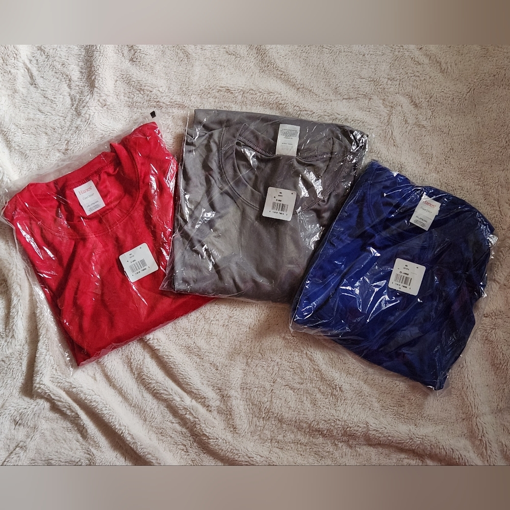 NWT Hanes Sport Men's FreshIQ Cool DRI® Long Sleeve Tees - Set of 3!